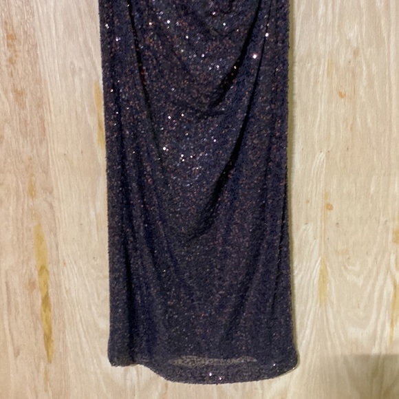 Ralph Lauren Evening- Beautiful brown sequined Maxi cocktail dress - Picture 3 of 7